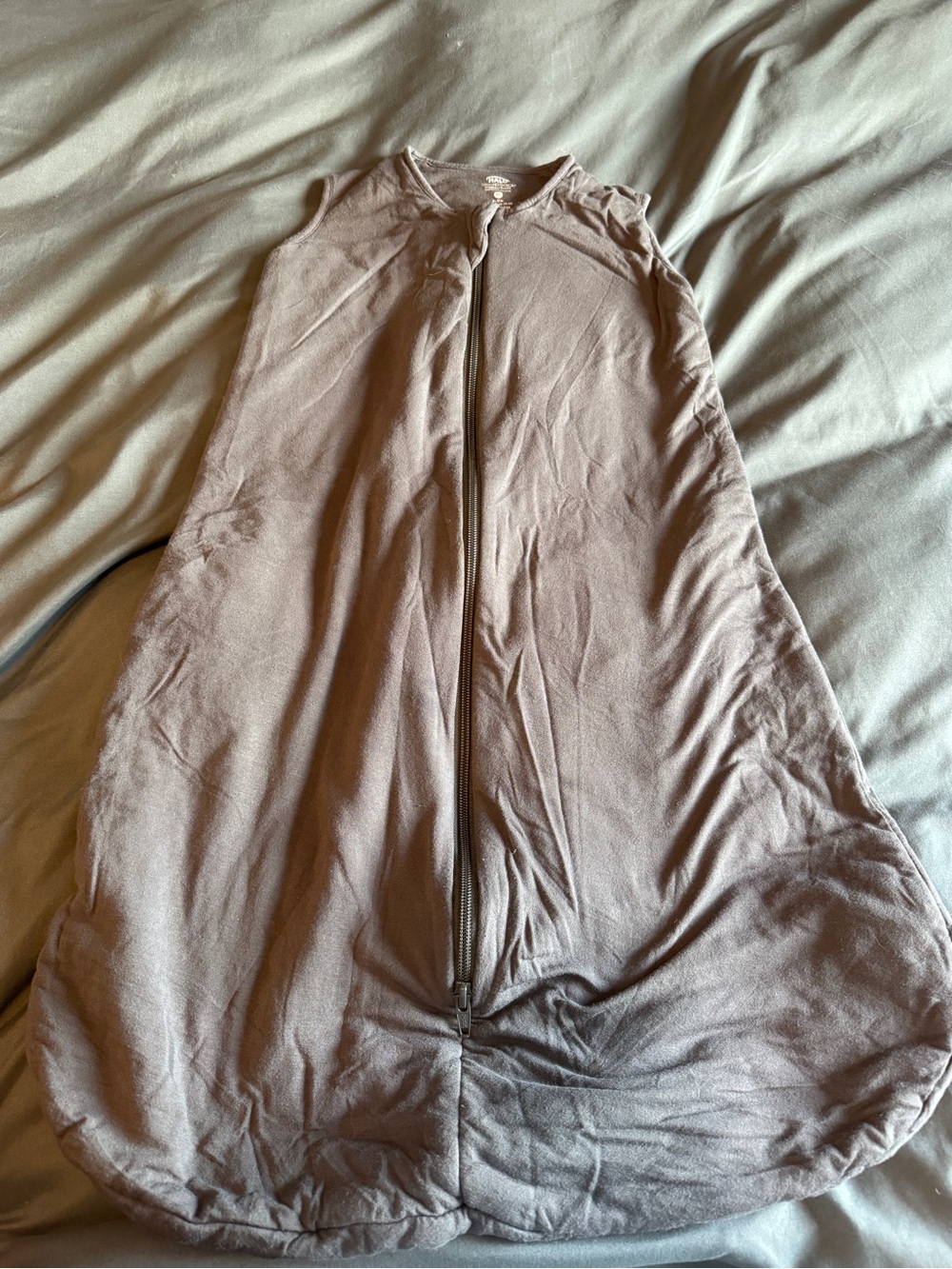Baby Sleep Sack Zip-Front Wearable Blanket in Dark Gray